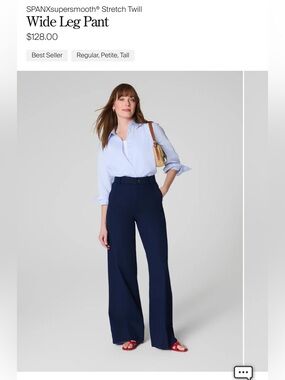 SPANX SuperSmooth Stretch Twill Wide Leg Pant